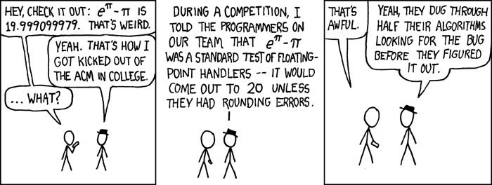 xkcd (#217): e to the pi Minus pi